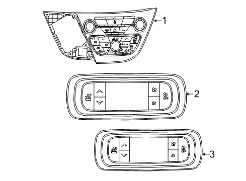 2022 Chrysler Pacifica A/C & Heater Control Units Diagram