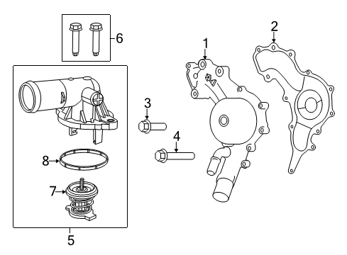 2022 Jeep Grand Cherokee WK Water Pump Diagram