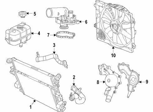 2020 Jeep Wrangler RADIATOR COOLING Diagram for 68592085AA