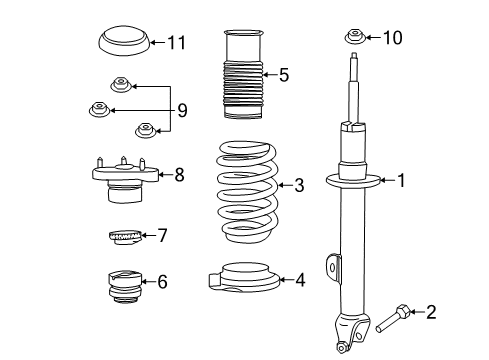 2021 Chrysler 300 Struts & Components - Front Diagram 2