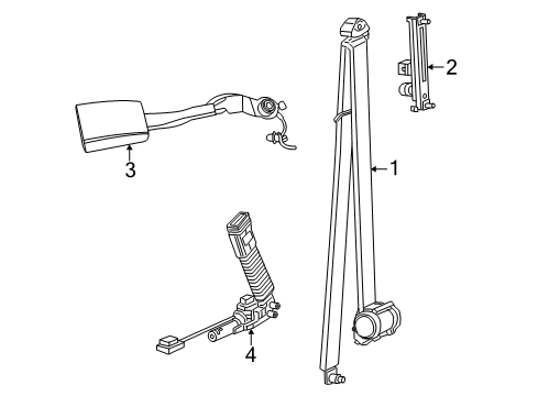 2021 Ram ProMaster City Seat Belt Diagram 1