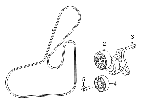 2022 Jeep Cherokee Belts & Pulleys Diagram 2