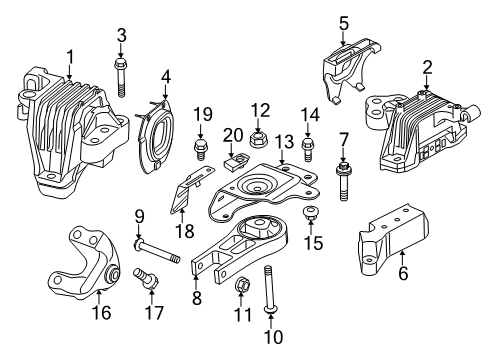 2023 Jeep Cherokee Engine & Trans Mounting Diagram 2