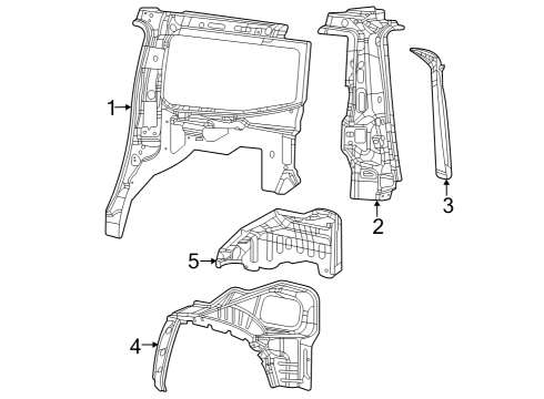 2024 Jeep Grand Wagoneer L Inner Structure - Quarter Panel Diagram