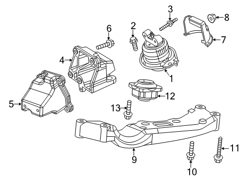 2023 Chrysler 300 Engine & Trans Mounting Diagram 2