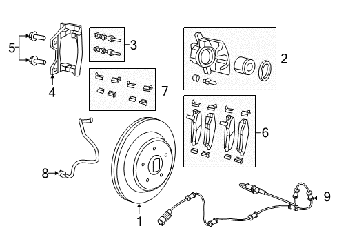 2021 Jeep Wrangler CALIPER-Disc Brake Diagram for 68385236AB