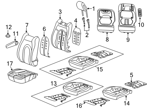 2024 Chrysler Voyager HEADREST-Front Diagram for 5XG251A3AD