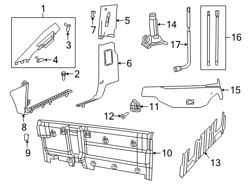 2023 Ram 2500 Interior Trim - Cab Diagram 6