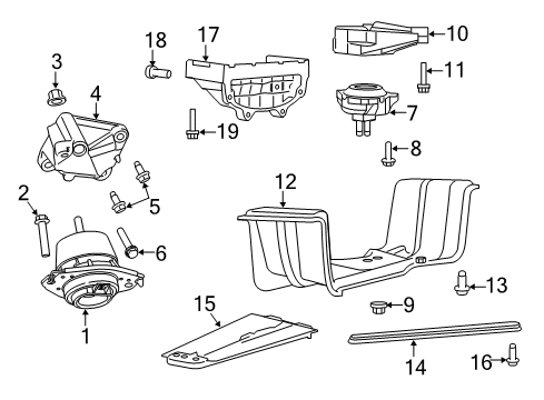 2022 Dodge Durango Engine & Trans Mounting Diagram 3