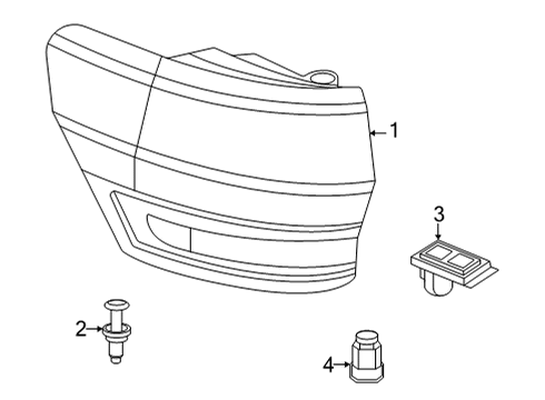 2022 Jeep Grand Cherokee WK Combination Lamps Diagram 2