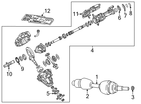 2012 Ram 1500 Shaft-Axle Half Diagram for 52123702AC