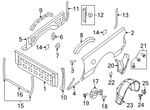 2017 Ram 1500 WHEELHOUS-WHEELHOUSE OUTER Diagram for 68106088AC