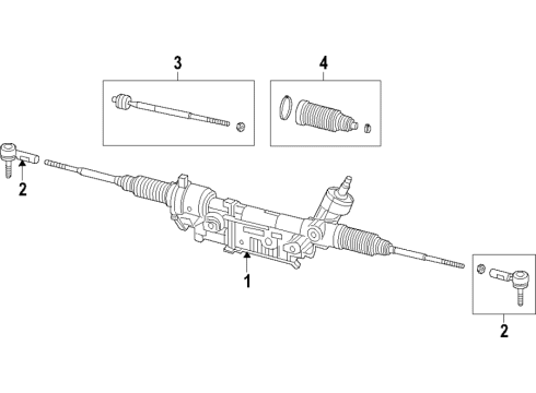 2022 Ram 1500 Steering Column, Steering Wheel & Trim, Shroud, Switches & Levers, Steering Gear & Linkage Diagram 4