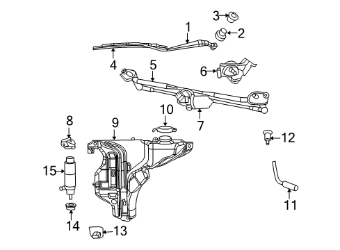 2023 Dodge Challenger Wiper & Washer Components Diagram