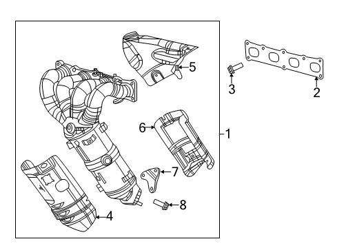 2022 Jeep Compass Bracket-Exhaust Diagram for 57008654AB