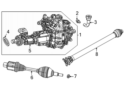 2023 Jeep Grand Wagoneer Shaft-Drive Diagram for 68458175AA