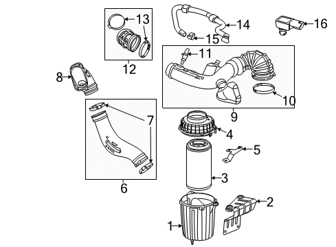 2022 Ram ProMaster 1500 Air Intake Diagram