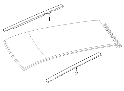 2023 Dodge Hornet Exterior Trim - Roof Diagram 1