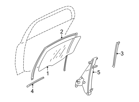 WEATHERST-Rear Door Belt Diagram for MR565494