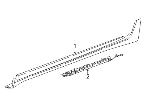 2022 Chrysler Pacifica Exterior Trim - Pillars Diagram