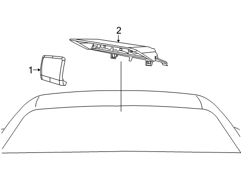 2023 Dodge Challenger High Mount Lamps Diagram