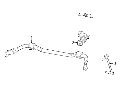 2024 Jeep Grand Cherokee L Stabilizer Bar & Components - Front Diagram 1