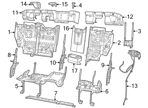 2024 Jeep Wrangler Rear Seat Components Diagram 4