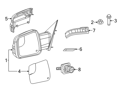 2022 Ram 1500 Mirrors Diagram 3