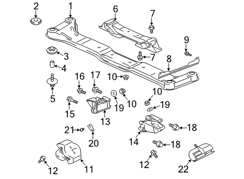 BUSHING-Engine Rear Mounting Diagram for 2910A065