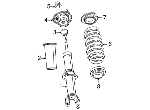 2024 Jeep Grand Wagoneer L Struts & Components - Front Diagram 2