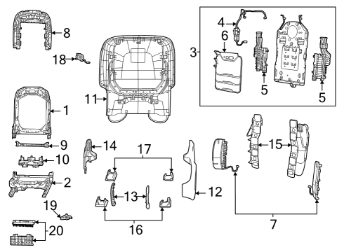 2022 Jeep Grand Cherokee SWITCH-POWER SEAT Diagram for 68518921AB