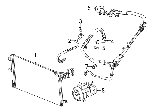 2021 Jeep Wrangler COMPRESSO-AIR CONDITIONING Diagram for 68481137AC