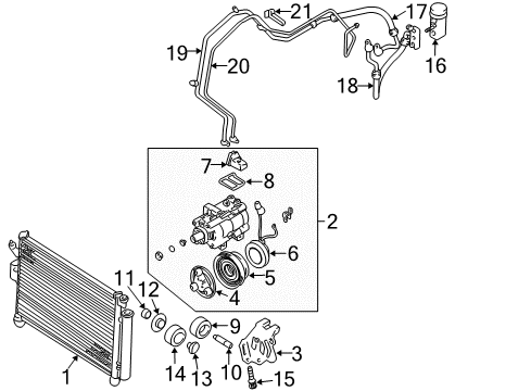 PULLEY As-Assembly-A/C Compressor Diagram for 9764329500