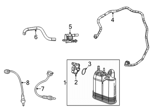 2022 Jeep Grand Cherokee L Emission Components Diagram 1