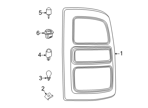 2022 Ram 3500 Lamp-Tail Diagram for 68361715AE