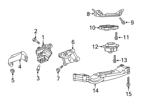 2022 Chrysler 300 Engine & Trans Mounting Diagram 3