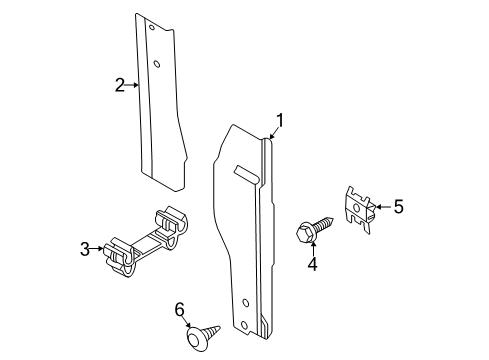 2022 Ram ProMaster 1500 Interior Trim - Side Panel Diagram 7