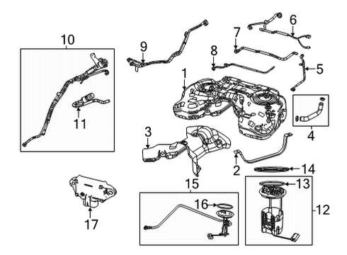 2023 Jeep Grand Cherokee L Hose-Fuel Diagram for 68504633AA