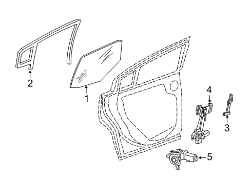 2023 Dodge Charger Glass - Rear Door Diagram