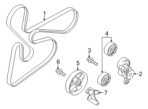 Bolt-Power Steering Oil Pump Diagram for MF911734