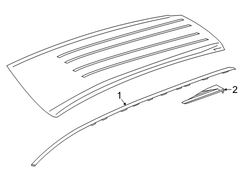 2022 Chrysler Pacifica Exterior Trim - Roof Diagram 1