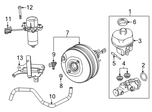 2022 Ram 1500 Vacuum Booster Diagram 1