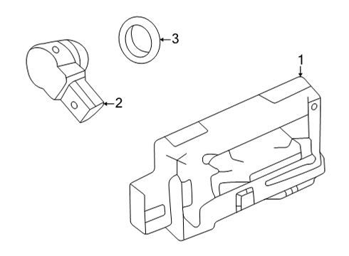 2022 Jeep Grand Cherokee L Electrical Components - Rear Bumper Diagram 1