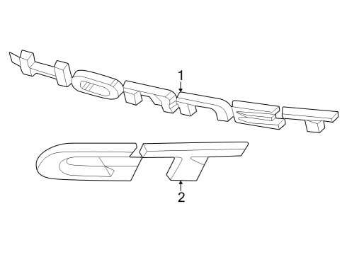 2024 Dodge Hornet Exterior Trim - Lift Gate Diagram