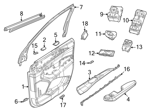 2023 Jeep Grand Cherokee OUTSIDE REARVIEW Diagram for 68552263AB