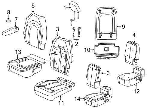 2021 Chrysler Voyager Second Row Seats Diagram 5