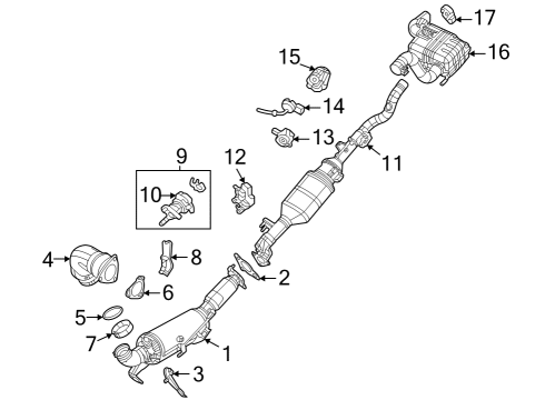 2023 Jeep Gladiator EXHAUST Diagram for 68546128AB