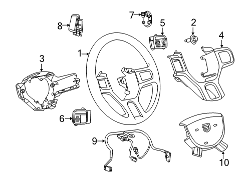 2022 Ram 1500 Classic Steering Column & Wheel, Steering Gear & Linkage, Shroud, Switches & Levers Diagram 5