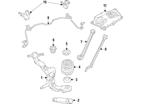 2021 Ram ProMaster City Rear Suspension Components, Stabilizer Bar Diagram 2