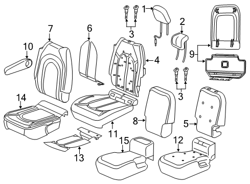 2018 Chrysler Pacifica Pad-Seat Cushion Diagram for 68224695AC